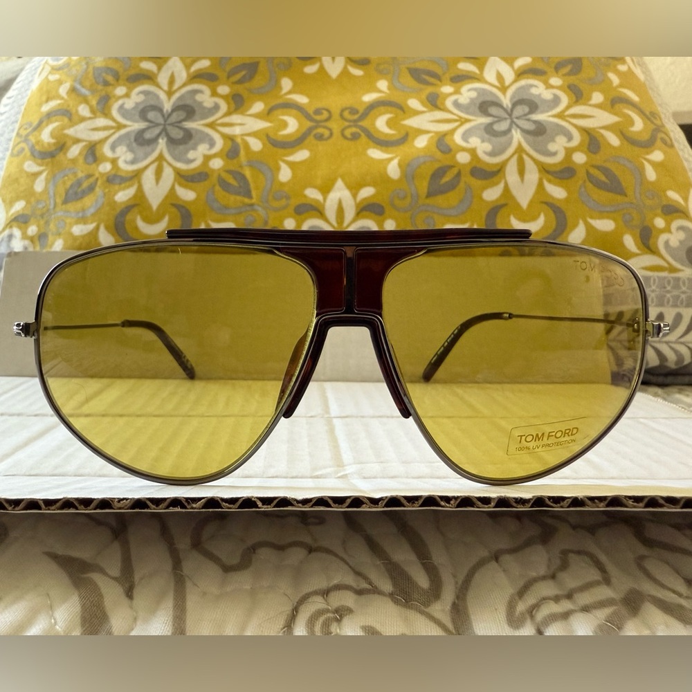 Tom Ford Yellow Aviator Sunglasses